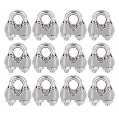 20PCS 5/16 Inch Cable Clamps Stainless Steel Wire Cable Clamps M8 Wire Rope C