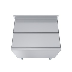 19 in. x 24 in. Stainless Steel Ice Bin With 7-circuit Cast Aluminum Cold Plate