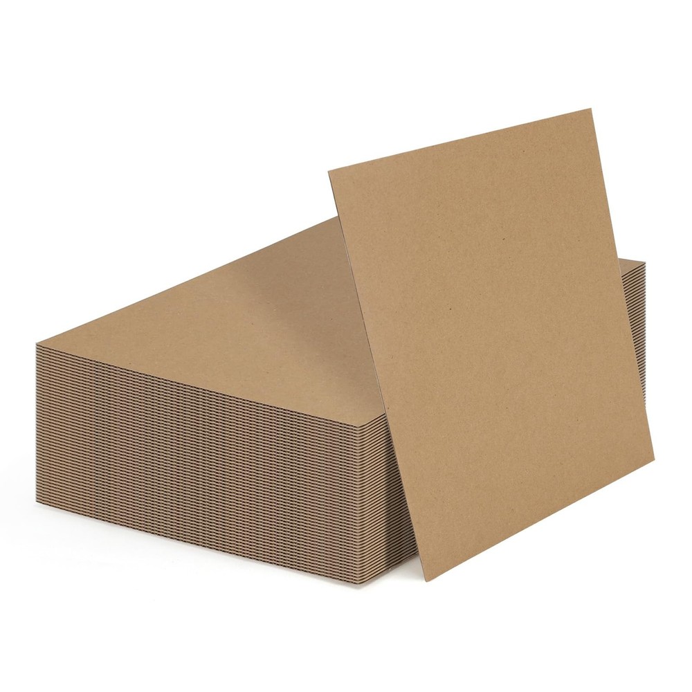 Corrugated Cardboard Sheets Flat Inserts Craft Shipping Moving 8×10 Inch 50 PCS
