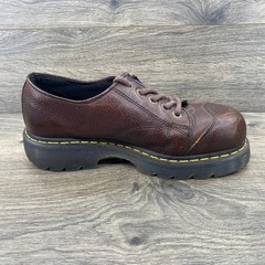 Dr Martens P0313 Industrial Steel Toe Work Shoes Brown Leather Mens