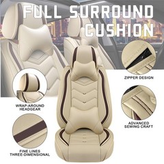 Car Seat Covers Volvo XC90 Hybrid 2016-2020 Nappa Leather Beige 2 Seats
