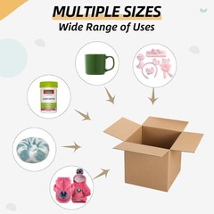 Reliable Small Shipping Boxes – Eco-Friendly Kraft, 5x5x5 Inches, 6 Count