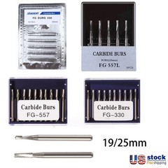 Dental Surgical Burs Round Long 4 556 557 558 330 Carbide Burr High Speed 25mm