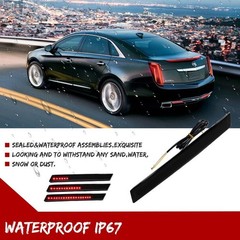 Tail Lights Rear Pair Black Smoked Reflector Brake Bulbs Cadillac XTS 2013-2017