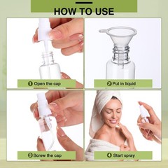 Uiifan 100 Pcs Mini Clear Spray 4.02 x 1.1 inches/ 10.2 x 2.8 cm, clear