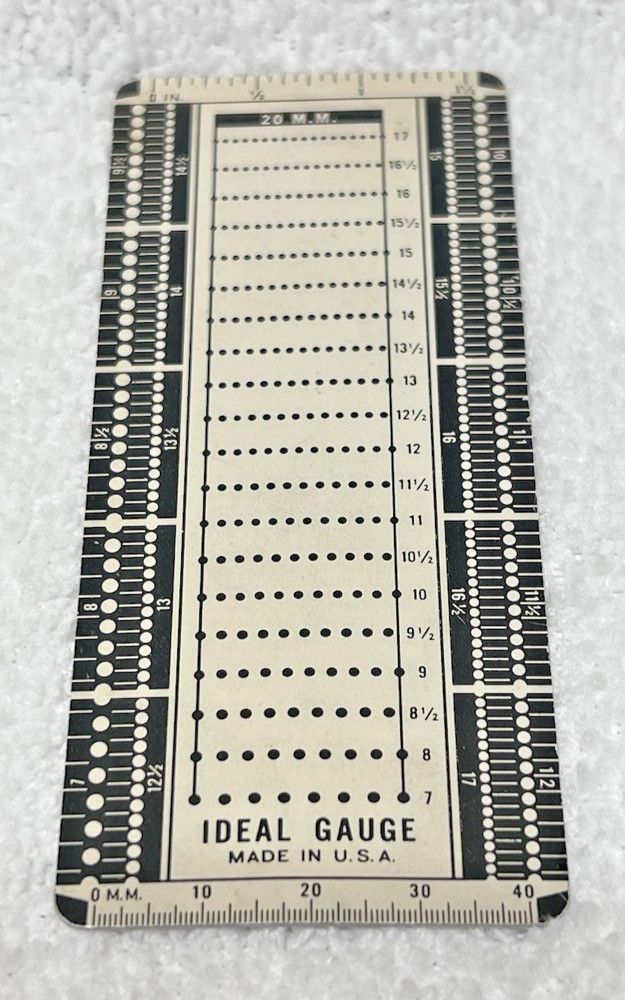 Ideal Guage USA Postal Stamp Measure Guide 4 3/8 x 1 7/8 Inches
