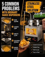 Warmer Cheese 7.4Qt Pump 5 Level Temperature Stainless Steel WantJoin Nacho