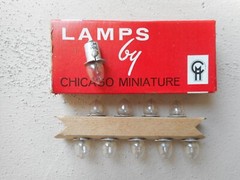 Chicago Miniature PR6 Flashlight Bulb 2.47 Volts Box Of (10)