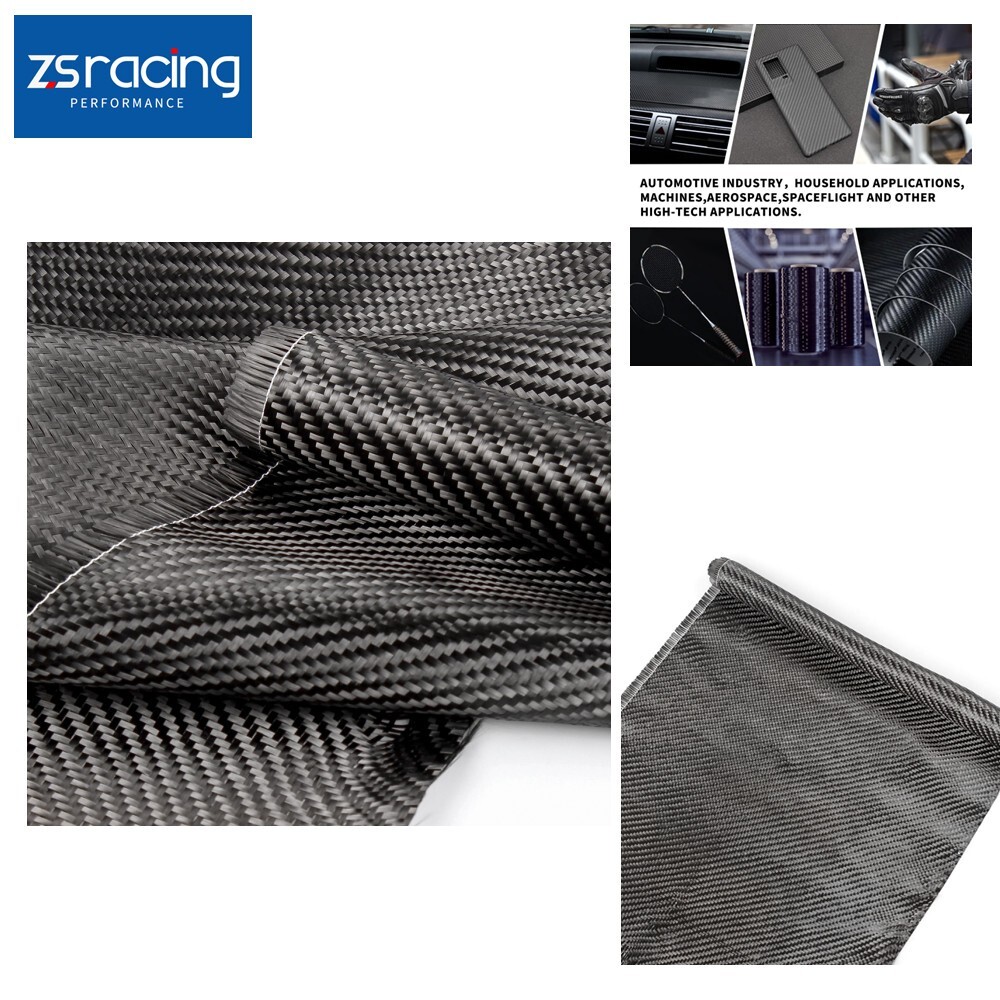 12″ x 5FT Twill Weave Black Carbon Fiber Fabric Cloth Resin (3K, 9oz, 12″ x 59″)