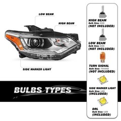 HID Xenon Headlight for 2018-2021 Traverse LED DRL OE Right Passenger