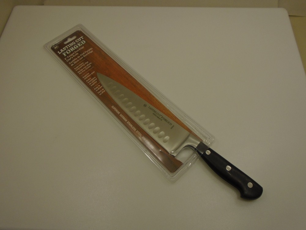 Forged Duo Edge Chefs Knife 8 inch German Steel X50CrMoV15 Full Tang Stainless