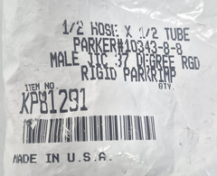 PARKER Hydraulic Hose Male JIC 37 Deg Rigid 1/2″ x 1/2″ Steel KP81291 Lot of 11