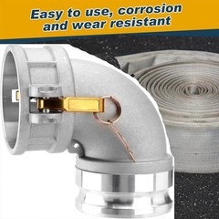 90 Degree Elbow Type DA Cam Camlock and Groove Hose Fitting 4″ Femalex 4″ Male