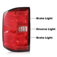 Left Tail Light Chevy Silverado 1500 2500 HD 2016-2019 GM2800261 Red