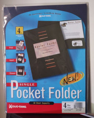 Duo Tang Single Pocket Folder 30 Sheet Capacity 4 Blue Folders NIP