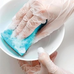 Large Pack Of 100 Clear Vinyl Gloves Food Safe Disposable Industrial Grade