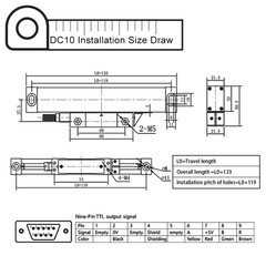 Ditron TTL 2 /3 /4Axis DRO Digital Readout Linear Glass Scal Lathe Mill 5um US