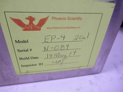 Phoenix Scientific EP-4 Electro-Plater 3/4inch(19mm) planchets in 20ml LSC vials