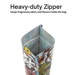 100pcs Mixed Pack Holographic Bag 3.5g Mylar Bag Stand Up Zip Seal Bags