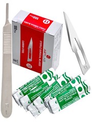 500 EA Surgical Scalpel Blades Surgical Dental ENT Instruments with Free Handle