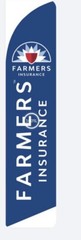 Custom Feather Swooper Banner Sign Flag only 15′ Farmers Insurance