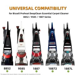 2 Pcs Vacuum Belt 1601543 Compatible for Bissell ProHeat 12108, 88522, 8852R