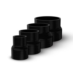 Straight Reducer Silicone Hose – 3.5″ ID to 4″ ID, 3″(76mm) Length Reducer Silic