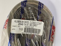 TEN (10) SAIT Sanding Belts Alum Oxide Closed Coat 2″x48″ 1A-X 80 Grit 60510 NEW