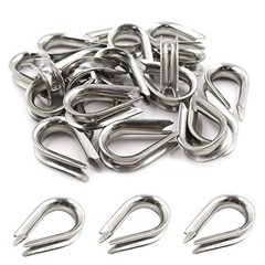 Stainless Steel Thimble 20pcs 5/32 3/16 Inch Wire Rope Cable Rigging Marine