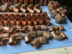 Lot Of 150 Mixed Size Copper Sweat Solder Fittings