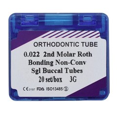 80Pcs Dental Orthodontic Buccal Tubes 1st 2nd Molar Bondable Roth MBT 0.022 3G
