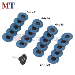20 Pack 2 Inch 40/60/80/120 Grit Mixed Curved Sanding Discs Set for Die Grinder