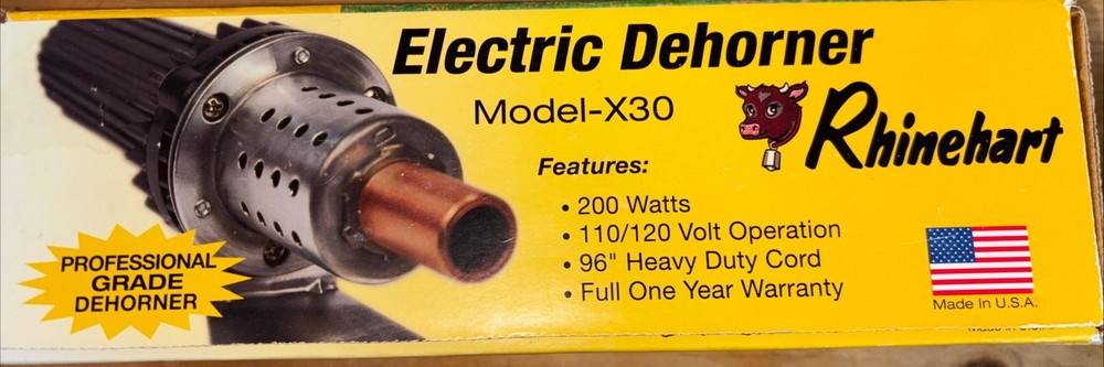 Rhinehart Electric Dehorner Model- X30 200 Watts Professional Grade 96” Cord
