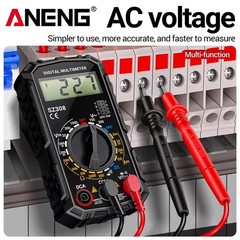 LCD Digital Multimeter Voltmeter Ammeter Ohmmeter Volt AC DC Tester Leads Meter