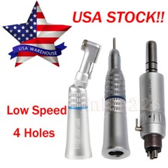 Dental Low Speed Straight/Air Motor/Contra Angle Handpiece 2Holes/4Holes