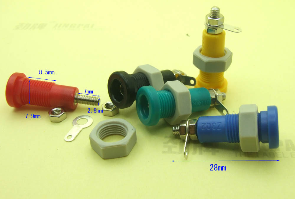 10 PCS 5 colors 3mm Banana jack socket for Binding Post Probes Instrument