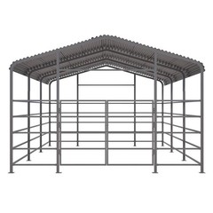 13x20FT Metal Livestock Shelter Heavy Duty Steel Barn for Horse Cattle Free Ship