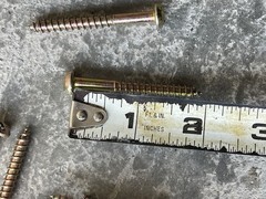LOT of 50 Screws #10 Brass Phillips Round Head Wood Screws 2”
