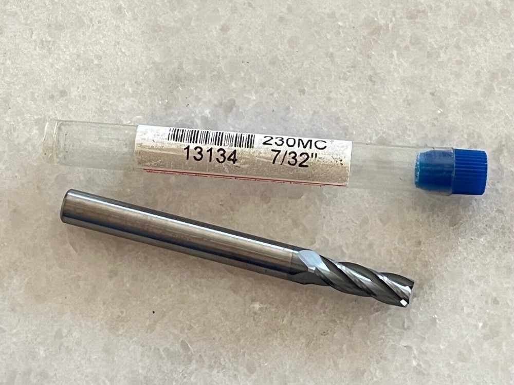 GARR TOOL 230MC 7/32″ x 1/4″ x 5/16″ x 2-1/2 4FL CC Carbide End Mill TiCN, 13134