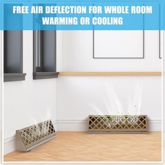 Blulu 18in Baseboard Register Duct Cover Modern Design Brown Floor Wall Air Vent