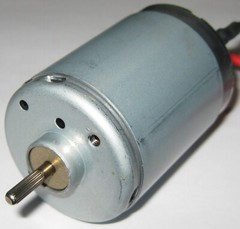 12 V DC – 1,750 RPM – Slow Speed Electric Motor w/ Cable + 3.17mm Knurled Shaft