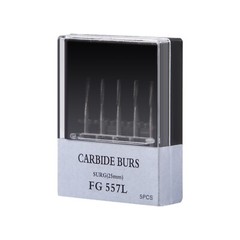 5X FG-557XL Dental Surgical Carbide Burs 25mm 557 FGOS Bone Cutting 1.6mm SL