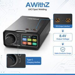 AWithZ 10000mAh Battery Spot Welder 100 Gears Knob Adjustable for 18650 DIY
