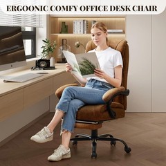 500LB Ergonomic Office Chair for Big & Tall Users Adjustable w/Footrest,Wide Sea