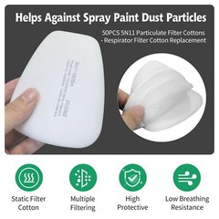 40Pcs 5N11 Cotton Filters Replacement For 6100 6200 6800 7502 Respirator Filter