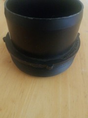 USA HDW MFG/U S HARDWARE 1 each 3-Inch Black Male RV Sewer Outlet Adapter