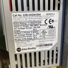 Allen Bradley 22B-D024H204 PowerFlex 40 11 kW 15 HP AC Drive For Parts As Is