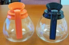 For BUNN – 2 Glass Coffee Pots/Decanter – 64 oz. Commercial – Black & Orange-NEW