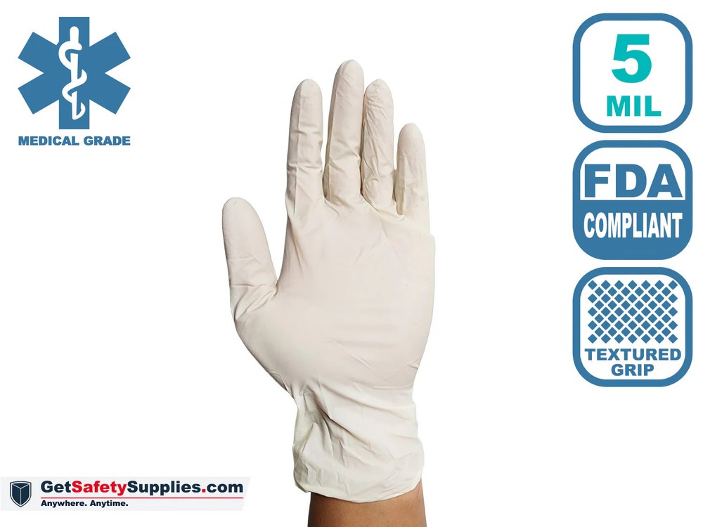 🧤 [1000 Gloves] Latex Disposable – 5 Mil Free Medical Exam Dental Nail Salon