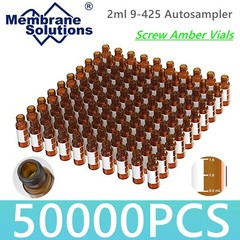 50000x 2ml 9mm HPLC Vials Clear Autosampler Borosilicate Sample Graduation 9-425